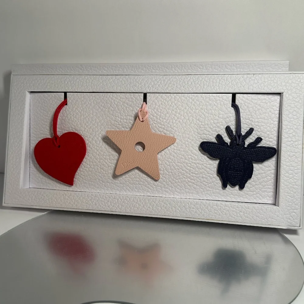Christian Dior VIP Set of Three Limited Edition Leather Bag Charms - Picture 3 of 9